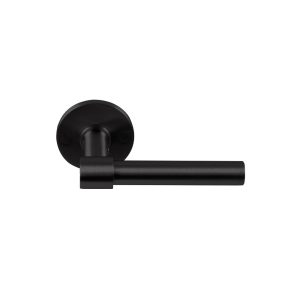 Deurkruk PBL15/50 PVD mat zwart op rozet dubbel geveerd - Formani 2701D002IZXX0 - Deurbeslag-en-meer