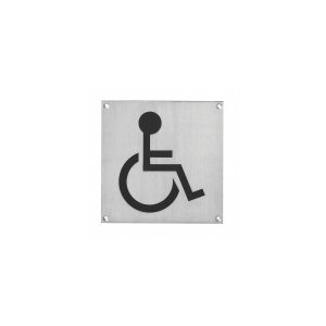 Pictogram groot invalidentoilet vierkant RVS 0035.460044