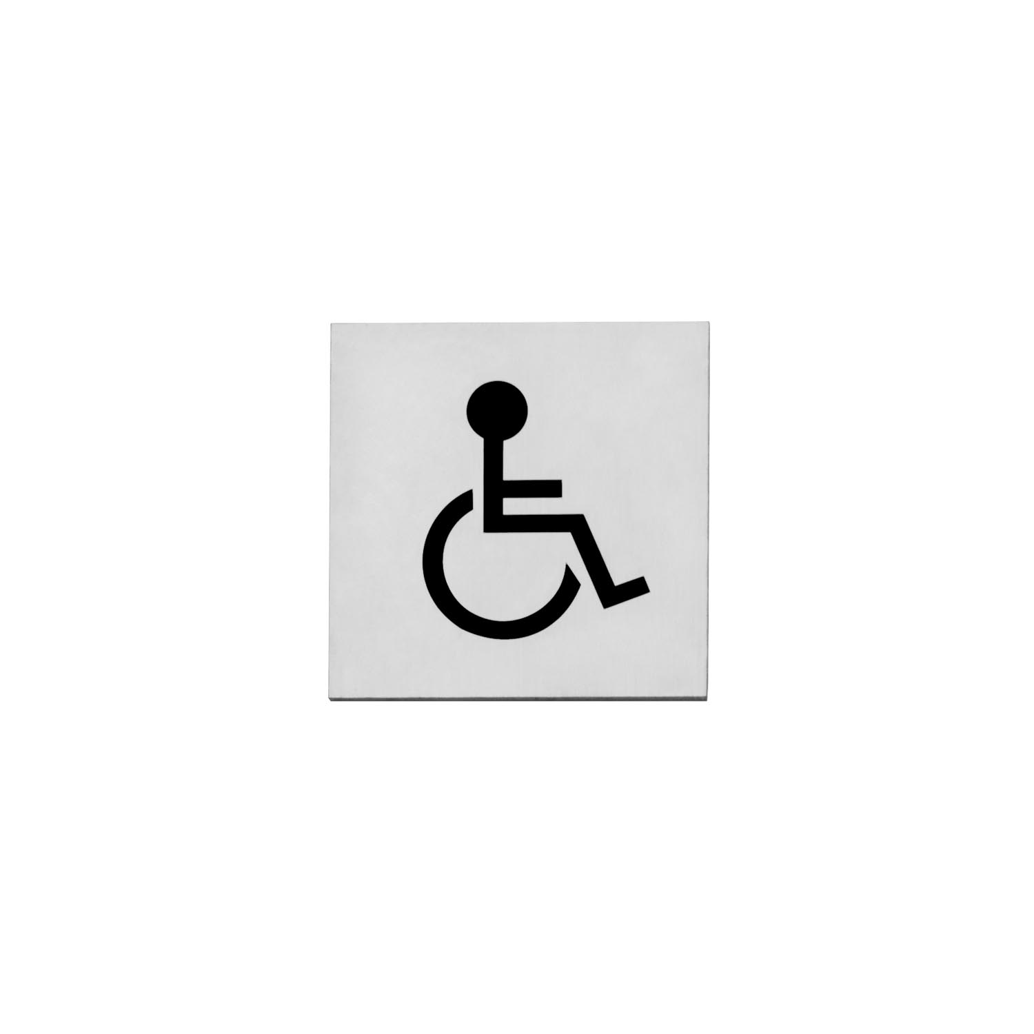 Pictogram invalidentoilet vierkant zelfklevend RVS 0035.460124