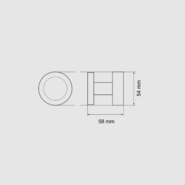 Tek. Vaste knop op rozet zwart EK530-R2-83 - Karcher Design - Deurbeslag-en-meer
