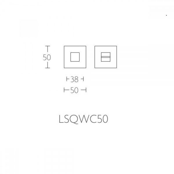 Wc-sluiting vierkant LSQWC50 zwart