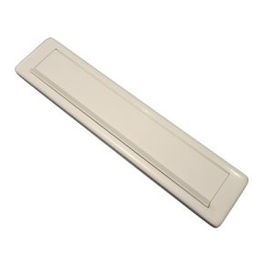 Briefplaat Climate Comfort EP961 aluminium wit RAL 9010 met schacht - AMI 400537 - Deurbeslag-en-meer