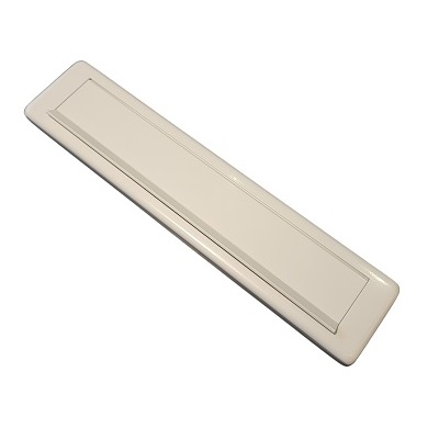Briefplaat Climate Comfort EP961 aluminium wit RAL 9010 met schacht - AMI 400537 - Deurbeslag-en-meer