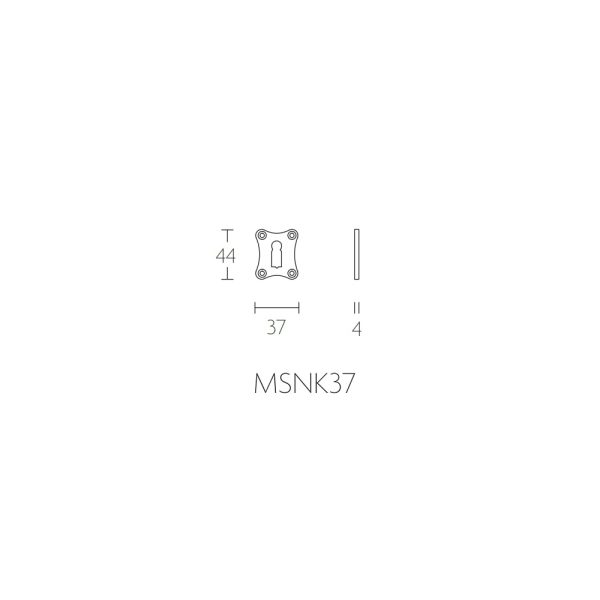 Tek. Sleutelrozet vierkant matnikkel Formani MSNK37 - 2001N006NSXX0 - Deurbeslag-en-meer