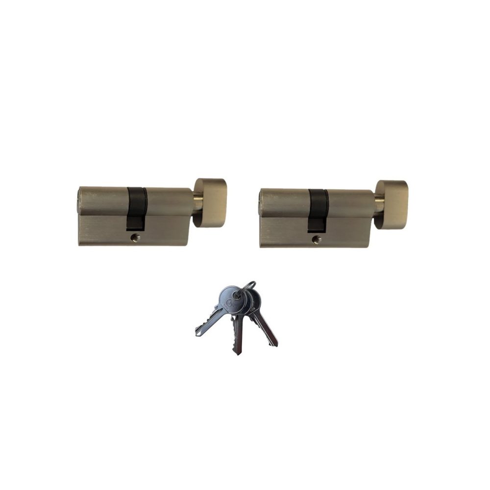 Knopcilinder VDS Security matnikkel L-knop K30-30 per 2 stuks - VDS 54012 - Deurbeslag-en-meer