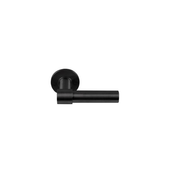 Deurkruk PBL20-50 PVD mat zwart op rozet dubbel geveerd - Formani 2701D004IZXX0 - Deurbeslag-en-meer