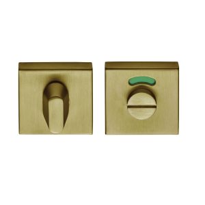 Toiletgarnituur PVD mat goud 53x53mm DEM060QWCMG rood/groen - Formani 1501T060IMXXU - Deurbeslag-en-meer.nl