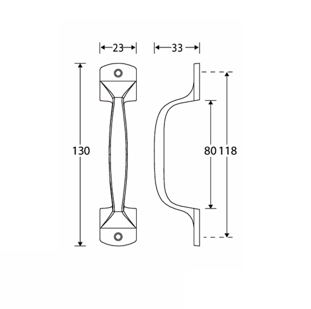 Deurgreep Elegant 130mm nikkel