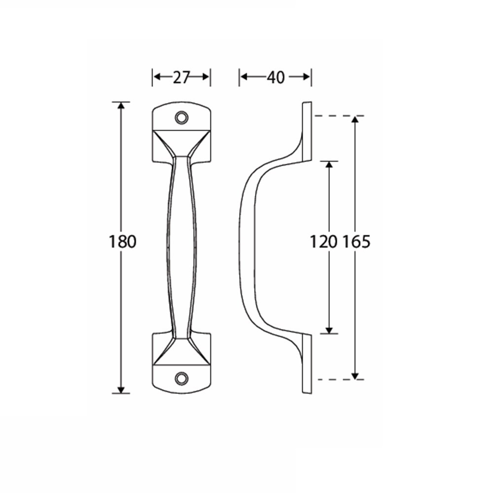 Deurgreep Elegant 180mm nikkel