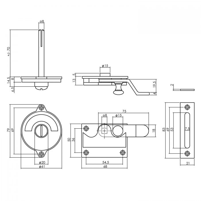 tek. WC-overslag met bocht rood/groen chroom -Intersteel 0016.370006 -Deurbeslag-en-meer.nl