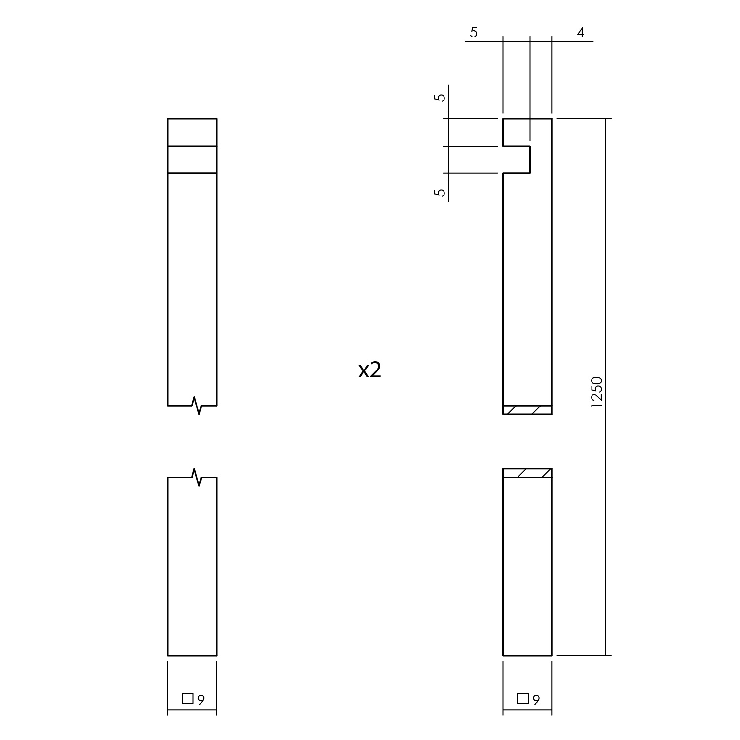 Pomp-espagnolet Ton 400 incl. stangen matchroom/ebbenhout-Deurbeslag-en-meer.nl