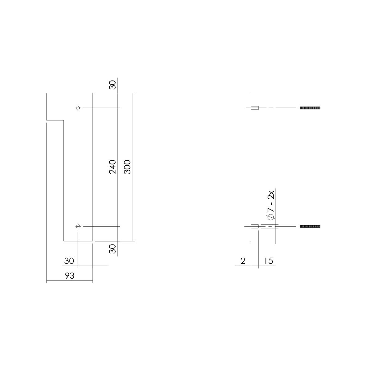 tek. Huisnummer 1 XL hoogte 30 cm RVS/mat zwart -Intersteel 0023.402111 -Deurbeslag-en-meer.nl