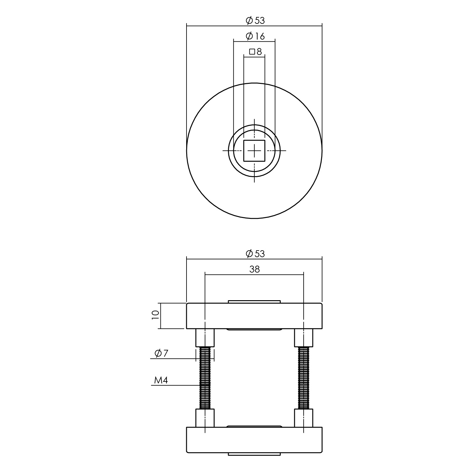 Deurkruk Jura op rond massief rozet ø53x10 mm rvs zwart buitenkwaliteit