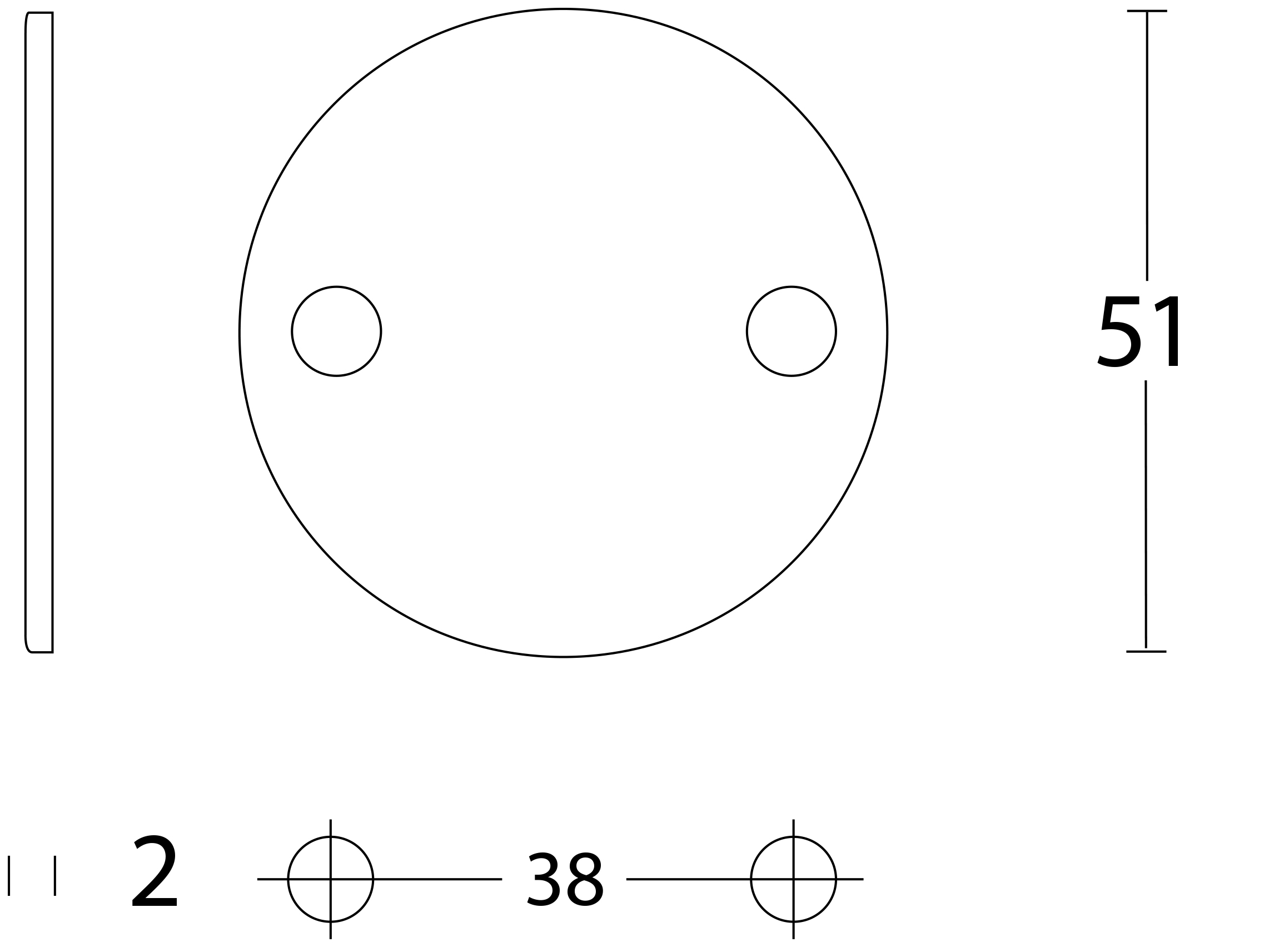 Blindrozet rond 50x2mm schroefgat rvs geborsteld-Deurbeslag-en-meer.nl