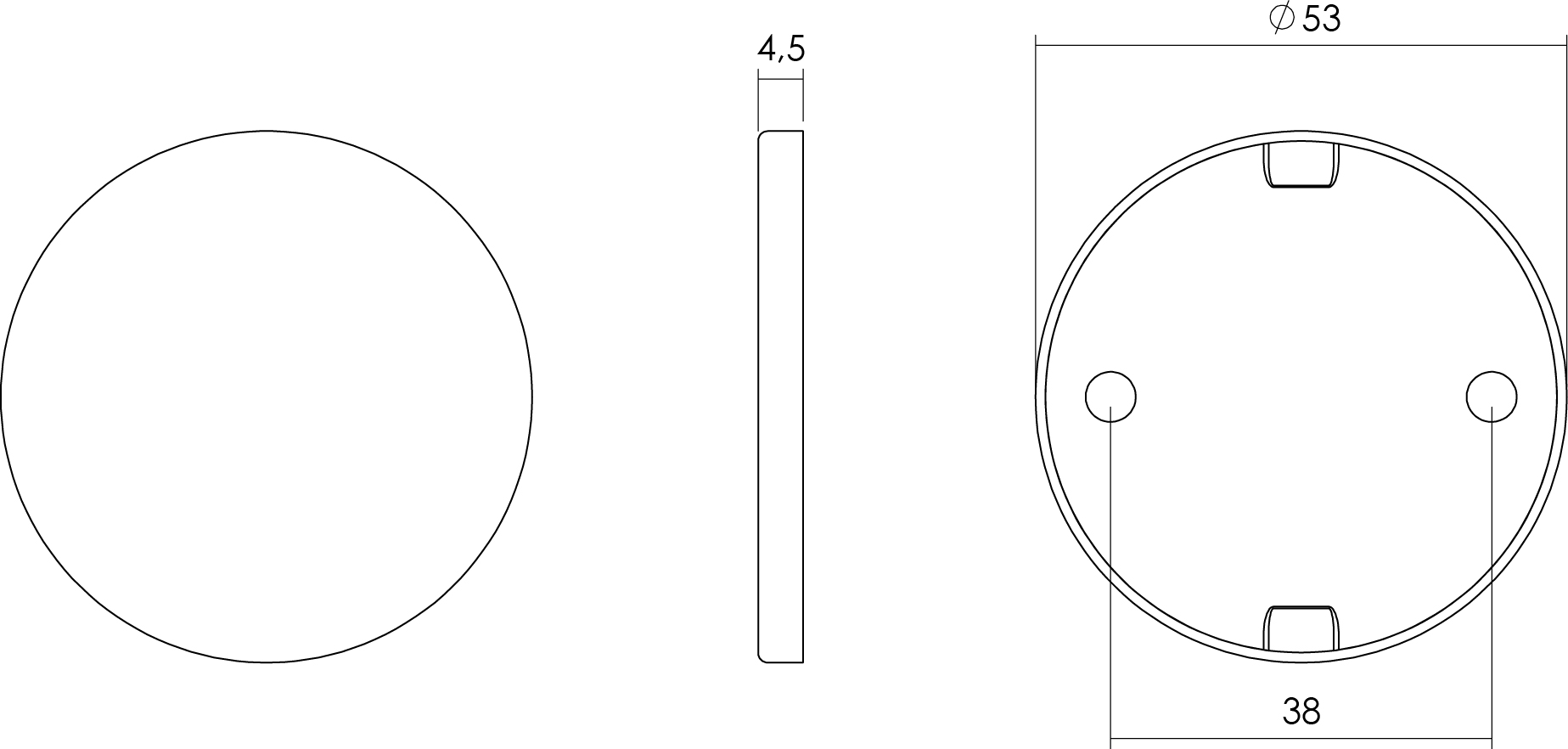 Blindrozet rond 53x5mm verdekt rvs geborsteld-Deurbeslag-en-meer.nl