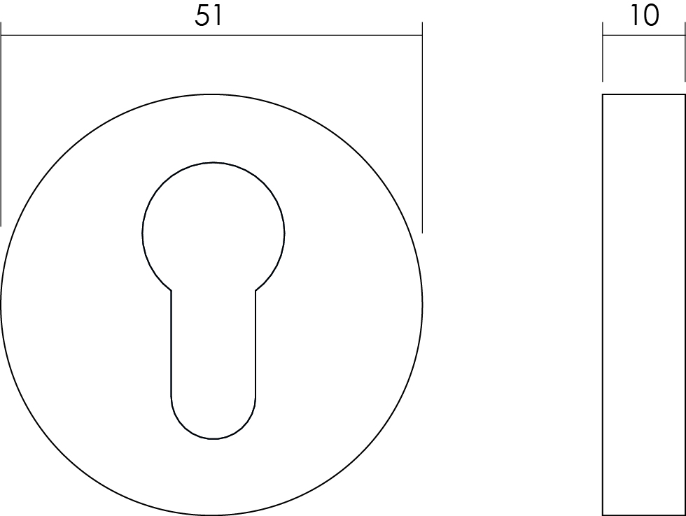 Cilinderrozet set rond 51x10mm verdekt rvs geborsteld-Deurbeslag-en-meer.nl