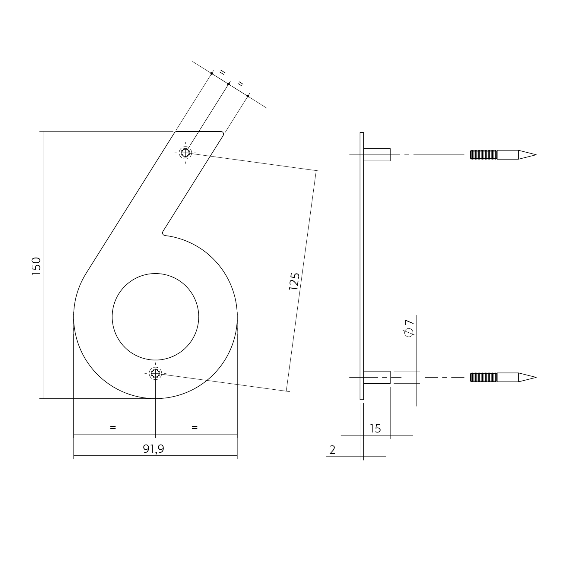 Huisnummer 6 rvs geborsteld 150x2mm-Deurbeslag-en-meer.nl