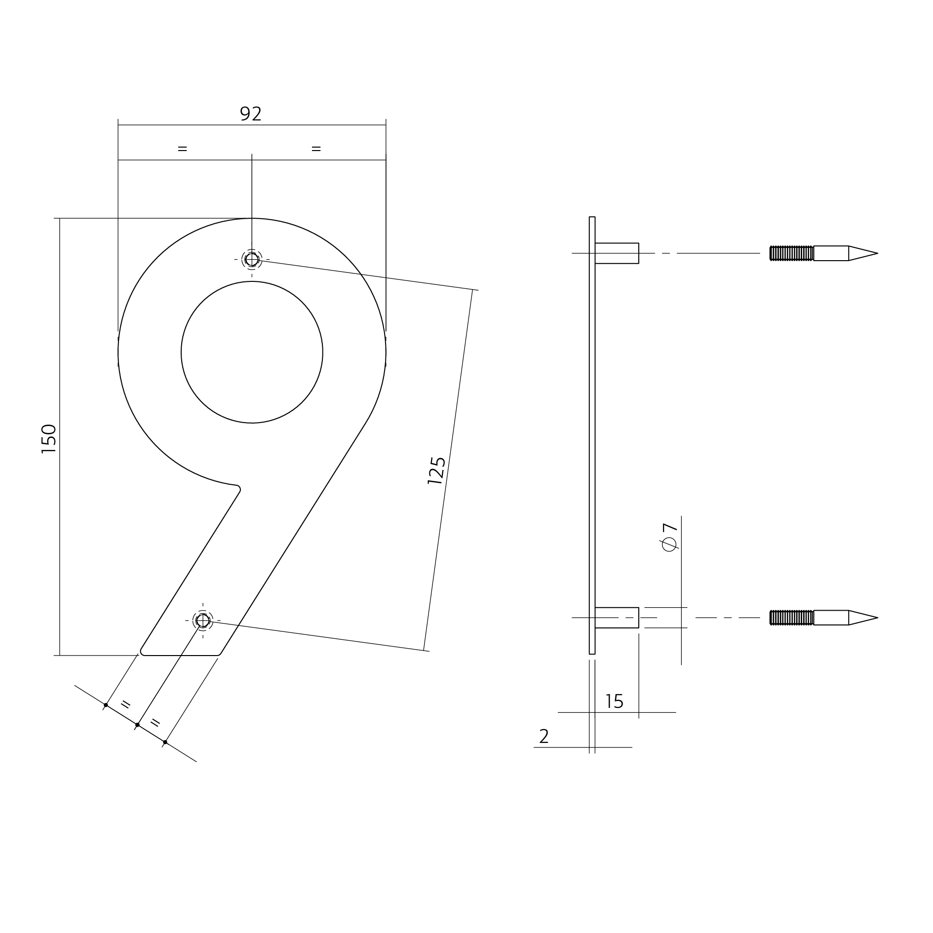 Huisnummer 9 rvs geborsteld 150x2mm-Deurbeslag-en-meer.nl