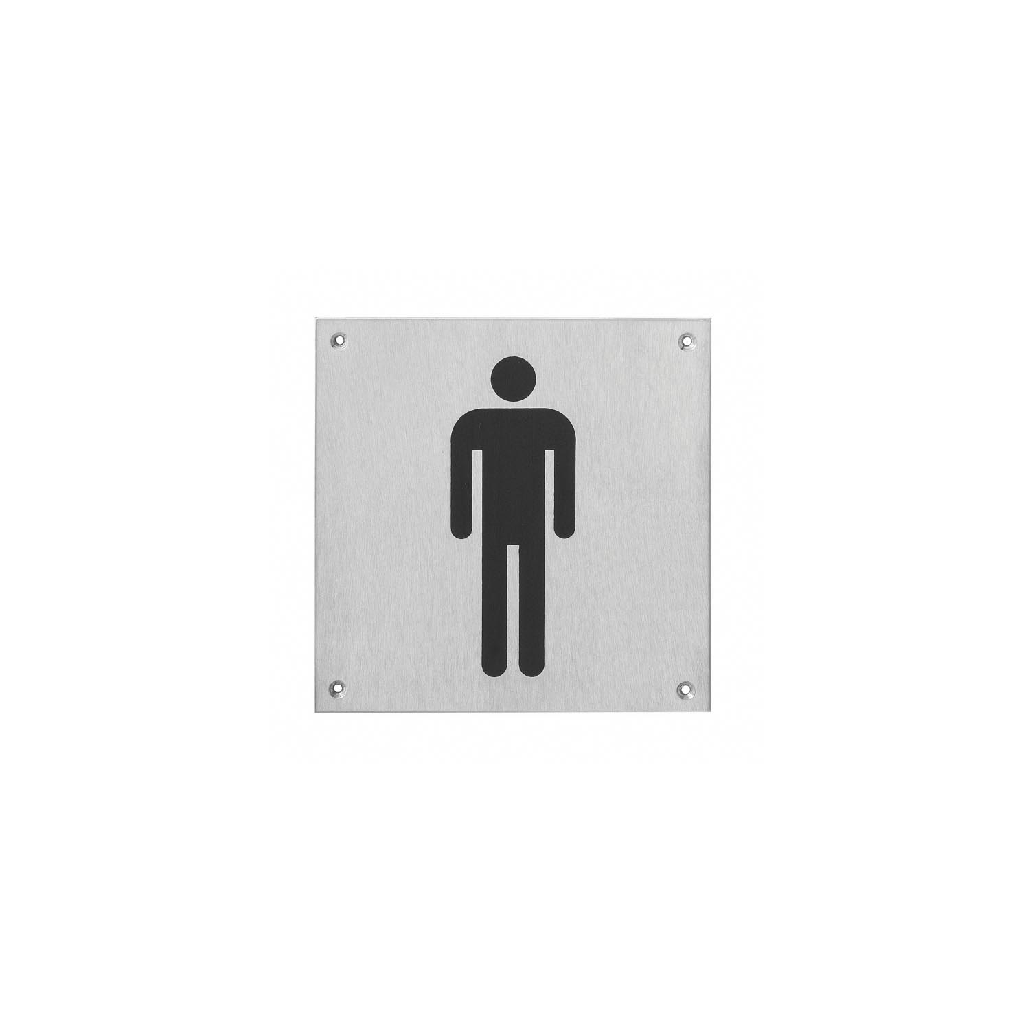 Pictogram groot herentoilet vierkant RVS 0035.460040