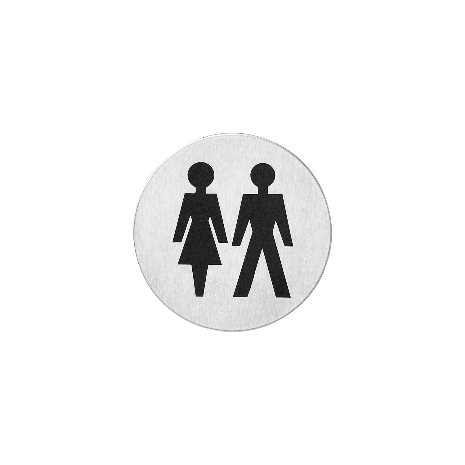 Pictogram dames-en-herentoilet rond zelfkl. RVS 0035.460082