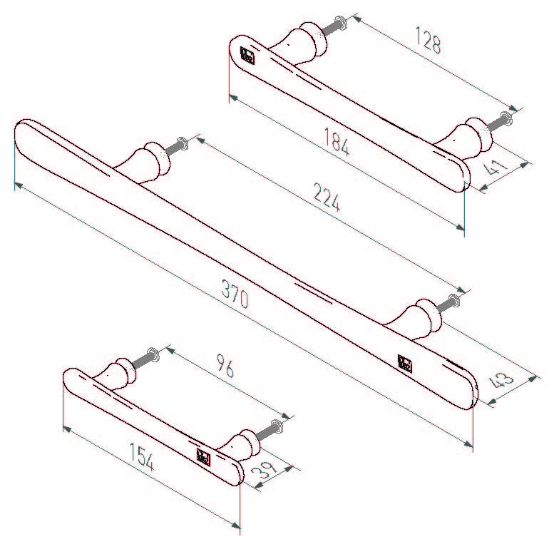 Meubelgreep PURE Ruw Metaal (RM) PMBU-96mm