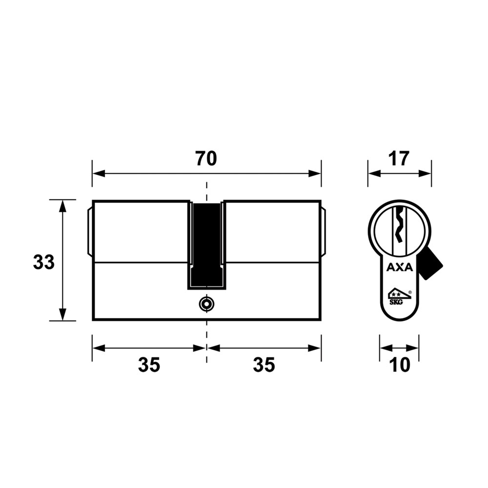 Cilinder AXA Security SKG** 35/35