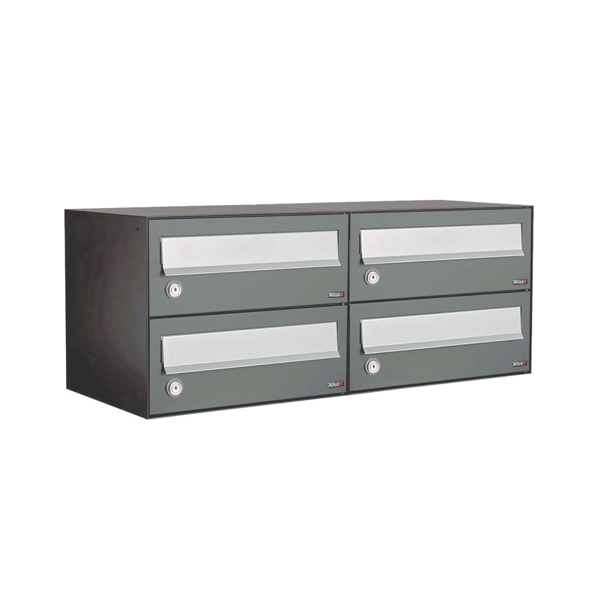 Postkastunit Hive set Antraciet 2-breed x 2-hoog - 40030065_2x2 - Deurbeslag-en-meer.nl