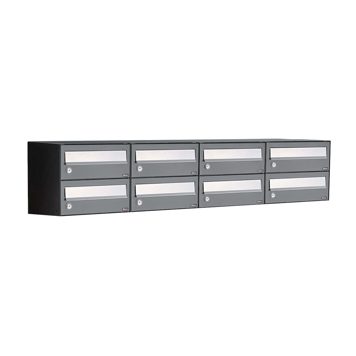 Postkastunit Hive set Antraciet 4-breed x 2-hoog - 40030065_4x2 - Deurbeslag-en-meer.nl