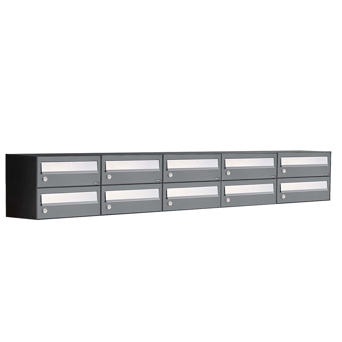 Postkastunit Hive set Antraciet 5-breed x 2-hoog - 40030065_5x2 - Deurbeslag-en-meer.nl