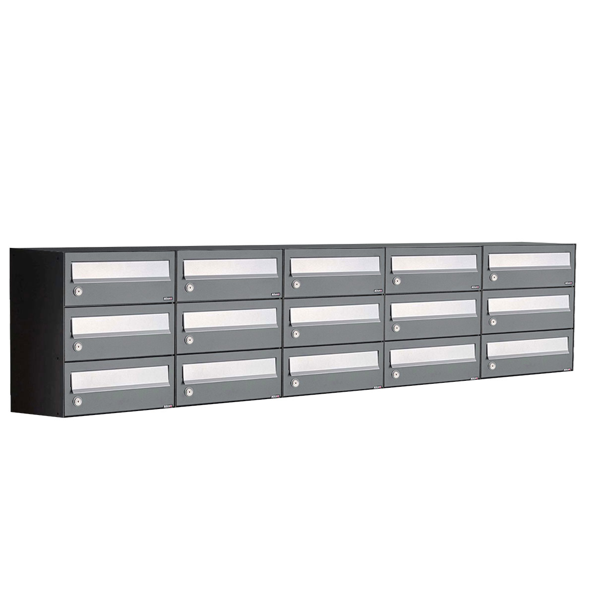 Postkastunit Hive set Antraciet 5-breed x 3-hoog - 40030065_5x3 - Deurbeslag-en-meer.nl