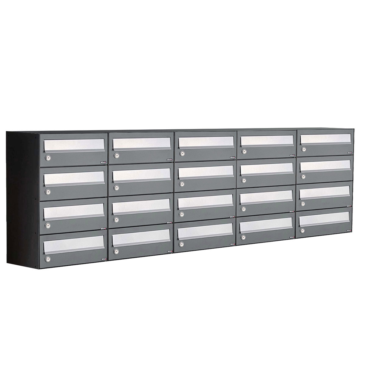 Postkastunit Hive set Antraciet 5-breed x 4-hoog - 40030065_5x4 - Deurbeslag-en-meer.nl