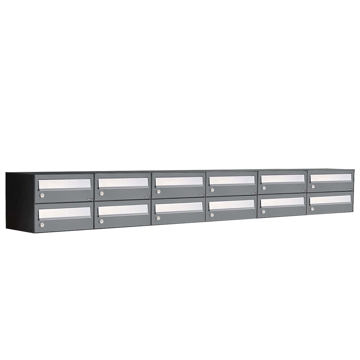 Postkastunit Hive set Antraciet 6-breed x 2-hoog - 40030065_6x2 - Deurbeslag-en-meer.nl