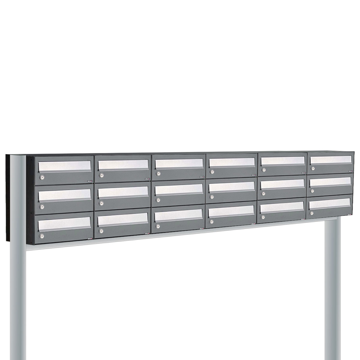 Postkastunit Hive set Antraciet 6-breed x 3-hoog met statief - 40030065_6x3s - Deurbeslag-en-meer.nl