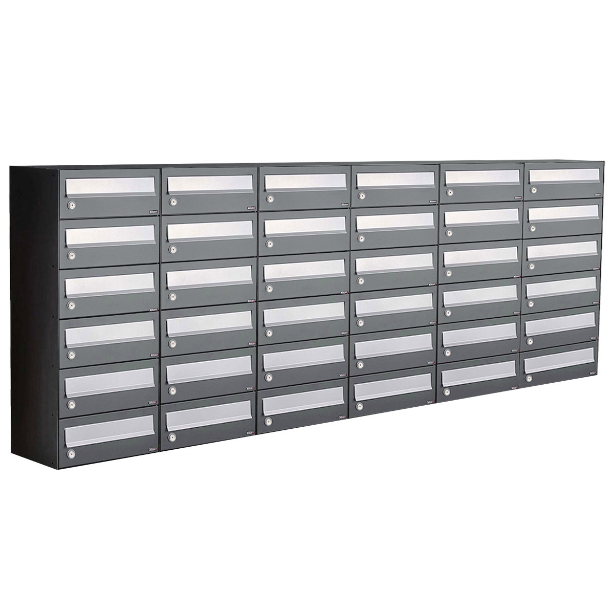 Postkastunit Hive set Antraciet 6-breed x 6-hoog - 40030065_6x6 - Deurbeslag-en-meer.nl