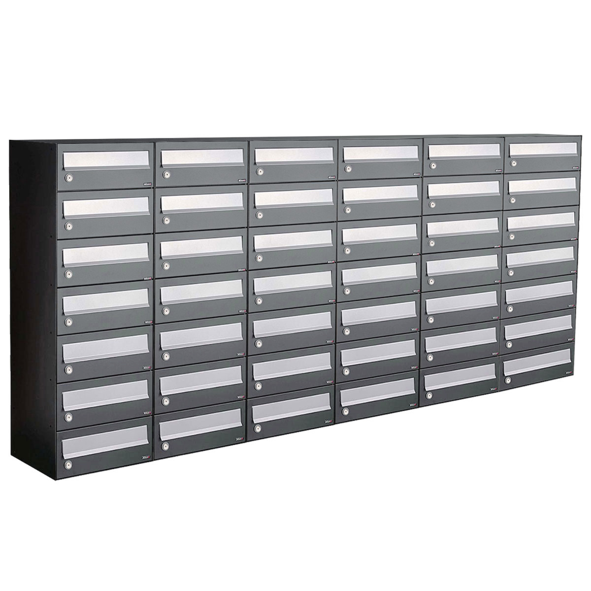 Postkastunit Hive set Antraciet 6-breed x 7-hoog - 40030065_6x7 - Deurbeslag-en-meer.nl