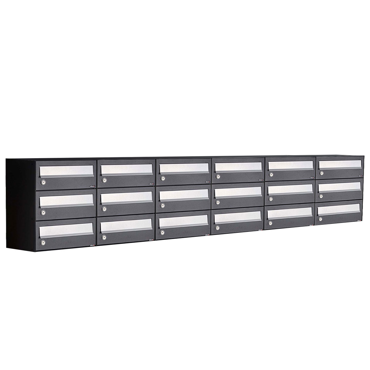 Postkastunit Hive set Zwart 6-breed x 3-hoog - 40030070_6x3 - Deurbeslag-en-meer.nl