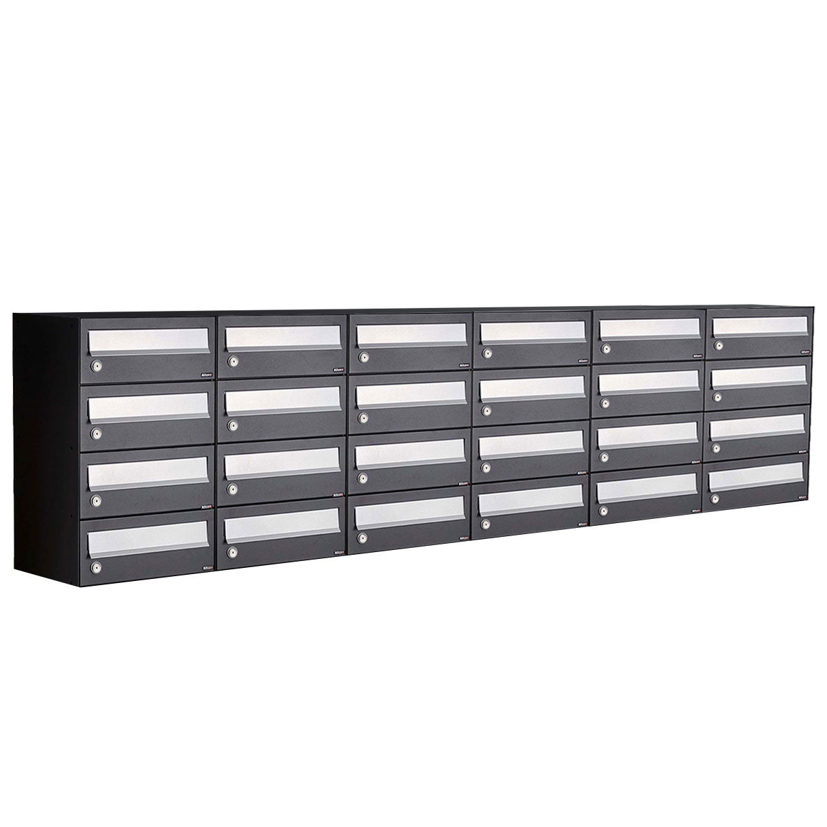 Postkastunit Hive set Zwart 6-breed x 4-hoog - 40030070_6x4 - Deurbeslag-en-meer.nl