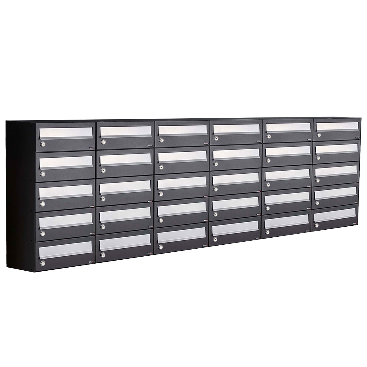 Postkastunit Hive set Zwart 6-breed x 5-hoog - 40030070_6x5 - Deurbeslag-en-meer.nl