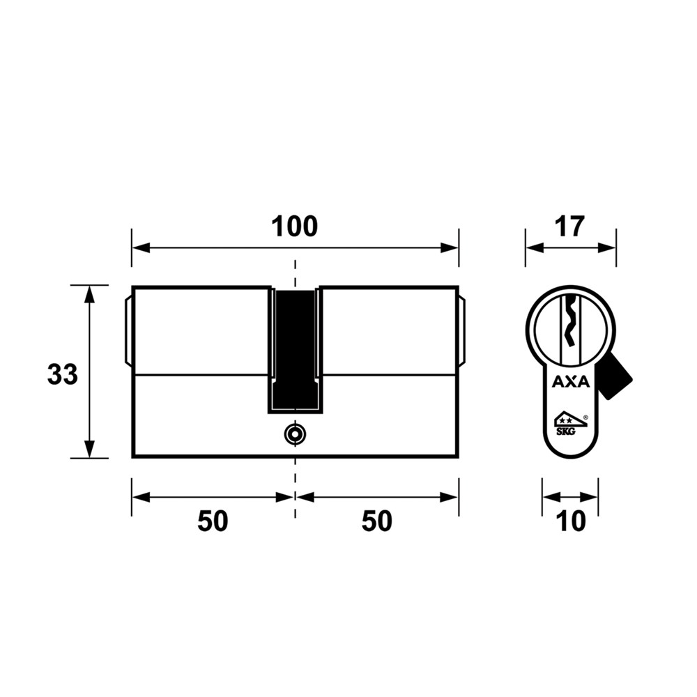 Cilinder AXA Security SKG** 50/50