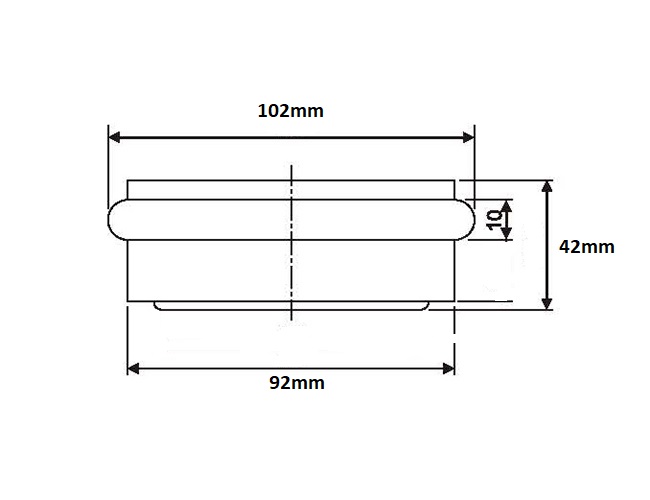 Deurstopper VDS 92x42mm 1.2kg Zwart