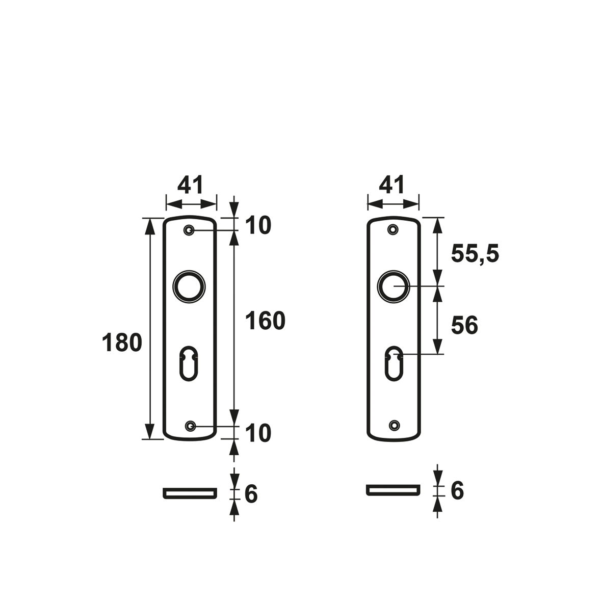 Kortschilden AXA Curve F1 Sleutelgat 56mm