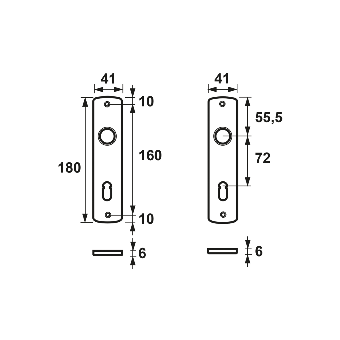 Kortschilden AXA Curve F1 Sleutelgat 72mm