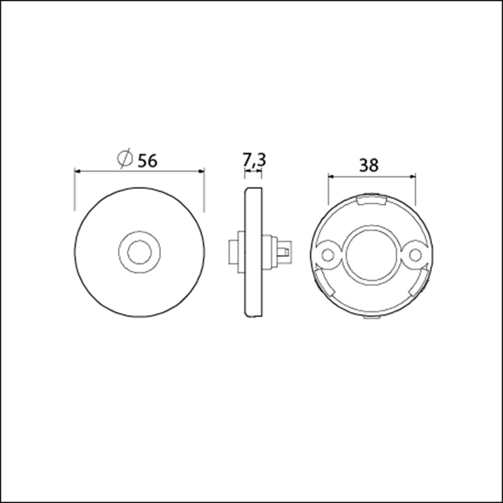 Beldrukker aluminium rond zwart