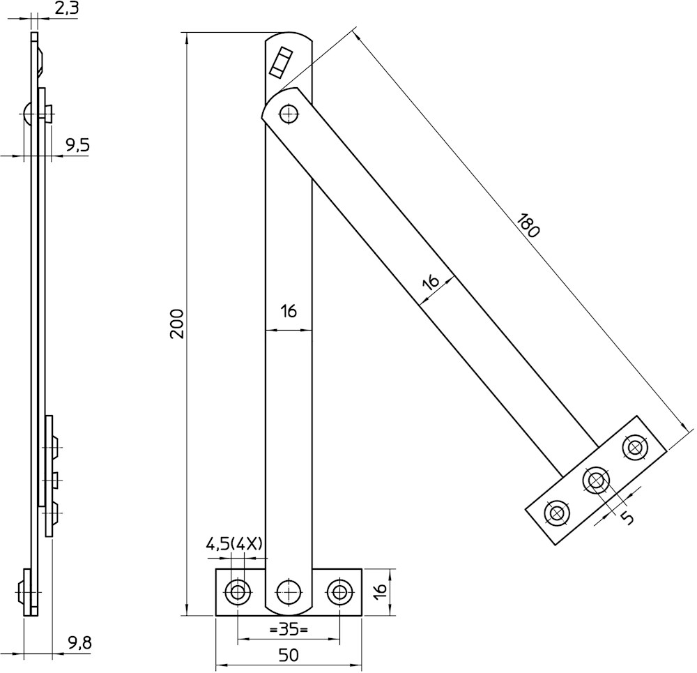 Raamschaar dubbel Nemef 2110/12 verzinkt 180mm