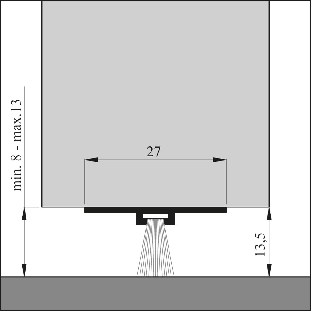 Tochtprofiel/Dorpelprofiel DBS-100 100cm