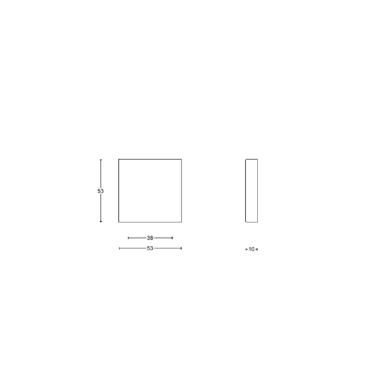 Blindplaatje PVD mat goud 53x53mm DEM060QBLMG - Formani 1501R060IMXX0 - Deurbeslag-en-meer.nl