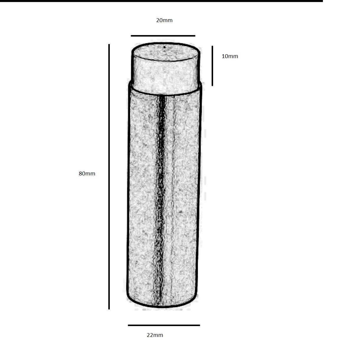 Deurbuffer VDS 22x80mm