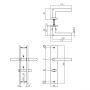 Tek. Deurkruk Bastian antracietgrijs op schild 245x45mm WC63-8 Intersteel 0029.174365 - Deurbeslag-en-meer.nl