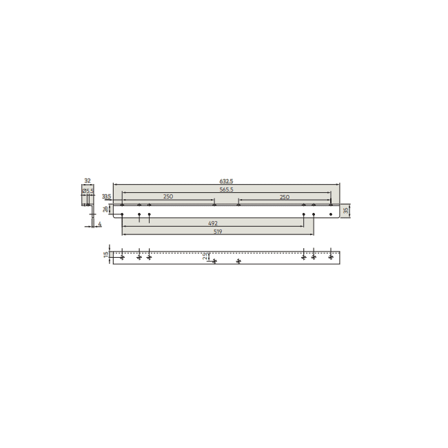 Tek. Dorma hoekconsole tbv glijarm G-N XEA 57430019 - Deurbeslag-en-meer.nl