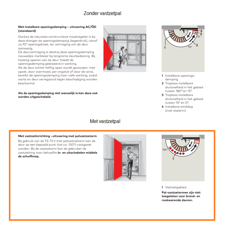 Dorma schaararm met vastzetknop - Dorma 22003001 - Deurbeslag-en-meer